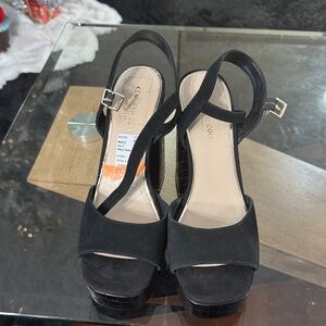 Kenneth Cole Black Strappy Heels